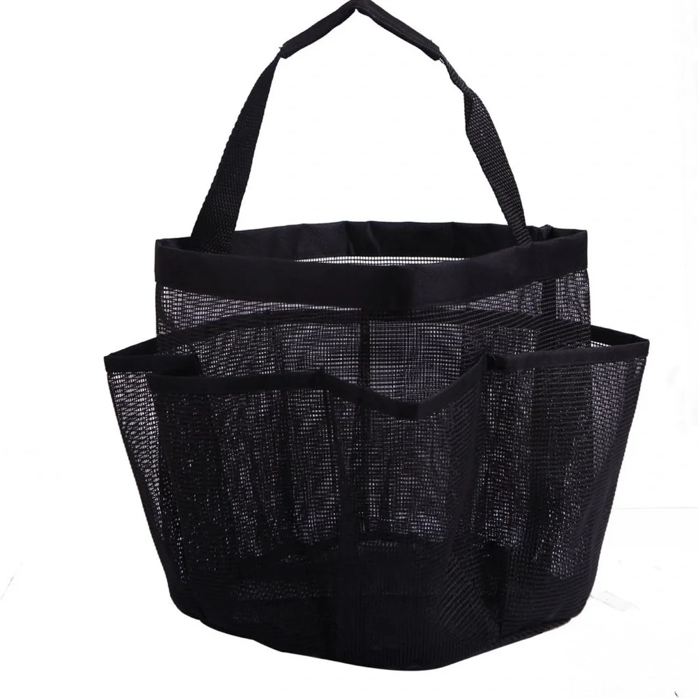 Black Mesh Bathroom Caddy College, Camp, Bath, Dorm Essentials for Students